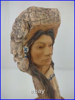 10.5 Tall Buffalo Woman Native American Indian Sculpture Limited Edition #3009