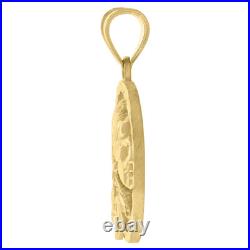 10kt Yellow Gold Native American Indian Chief Fashion Charm Pendant