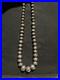 171/2 Long Navajo Pearl Hand Beaded And Stamped Ster Silv. Made In New Mexico