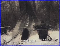 1900/72 Vintage EDWARD CURTIS Native American Indian Apsaroke Winter Photo Art