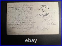1913 USA Postcard Cover RPPC Wilbur WA to Juliet OH Native American Indian