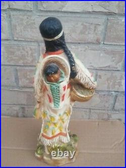 1980 Universal Statuary Native American Indian Chief & Girl? Signed & Numbered