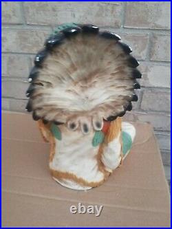 1980 Universal Statuary Native American Indian Chief & Girl? Signed & Numbered