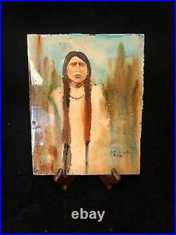 1984 Cynthia Ck Wearden Fine Artist Native American Indian Woman Signed