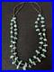 2 Strand Green Chunk Turquoise Heishi Beaded Native American Indian Necklace
