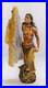 24 Native American Indian resin Statue withPelt Wolf Eagle Knife Hunter Warrior