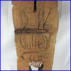 28 Carved Wood Native American Indian Chief's Head Wall Art Signed DW Gilley
