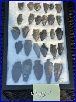 29 Points, Native American Artifacts, Collection From Pennsylvania