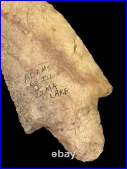4 Illinois Adena Arrowhead Indian Artifact
