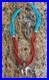 4 Strand Turquoise and Coral Beaded Necklace w Signed Dina Huntinghorse Pendant