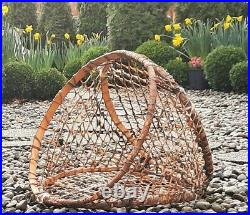 50s INDIAN FISH TRAP vtg native american tribal art burden basket dog cat bed