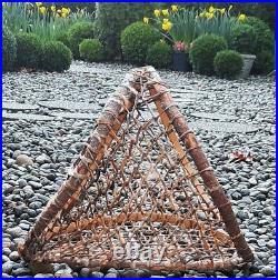 50s INDIAN FISH TRAP vtg native american tribal art burden basket dog cat bed