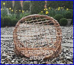 50s INDIAN FISH TRAP vtg native american tribal art burden basket dog cat bed