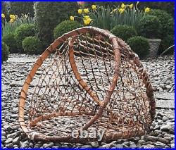 50s INDIAN FISH TRAP vtg native american tribal art burden basket dog cat bed