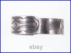 6.625 30's-40's Heavy Stamped Navajo Silver watch cuff bracelet