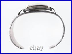 6.625 30's-40's Heavy Stamped Navajo Silver watch cuff bracelet