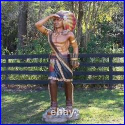 6 Ft Native American Indian Chief Statue for Tobacco or Cigar Store