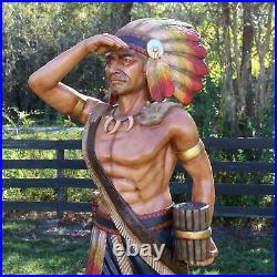 6 Ft Native American Indian Chief Statue for Tobacco or Cigar Store