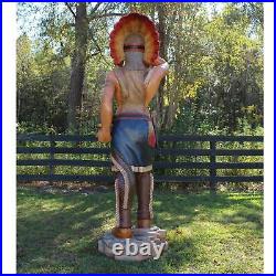 6 Ft Native American Indian Chief Statue for Tobacco or Cigar Store