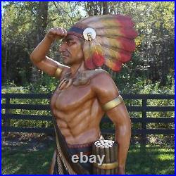 6 Ft Native American Indian Chief Statue for Tobacco or Cigar Store