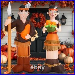 6Ft Thanksgiving Harvest Native American Inflatable Outdoor Decorations Indian M