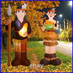 6Ft Thanksgiving Harvest Native American Inflatable Outdoor Decorations Indian M