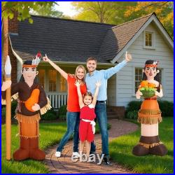 6Ft Thanksgiving Harvest Native American Inflatable Outdoor Decorations Indian M