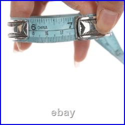 7 AJ Navajo silver and turquoise cuff bracelet