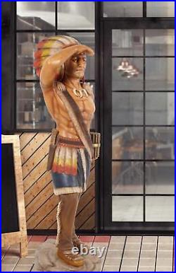72.5 Tobacco Cigar Store Indian LifeSize Native American Statue Collectible