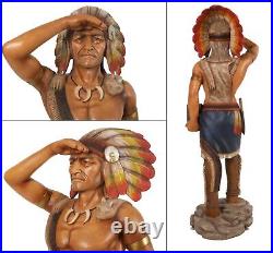 72.5 Tobacco Cigar Store Indian LifeSize Native American Statue Collectible