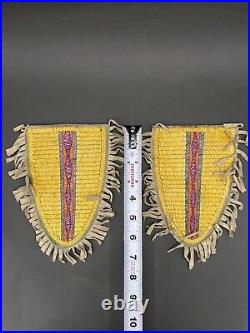 A Rare Pair Of Native American Plains Indian Quilled Panels