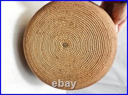 APACHE Native American Coiled Geometric Designs Basket BOWL 10.5 Dia. (C52S)