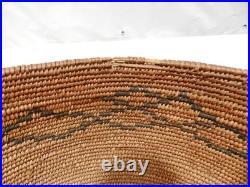 APACHE Native American Coiled Geometric Designs Basket BOWL 10.5 Dia. (C52S)