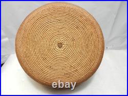 APACHE Native American Coiled Geometric Designs Basket BOWL 10.5 Dia. (C52S)