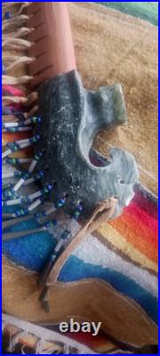 AWESOME OLD 1940S 50s NATIVE AMERICAN IROQUOIS HAND MADE CEREMONY PIPE RARE