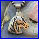 Alonzo Mariano Native American Sterling Silver Overlay Horse Head Unisex Pendant