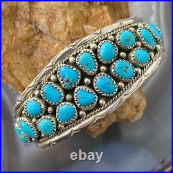 Anita Whitegoat Navajo Native American Sterling Turquoise Bracelet For Women