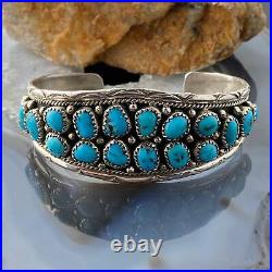 Anita Whitegoat Navajo Native American Sterling Turquoise Bracelet For Women