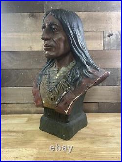 Antique 1907 L Pellegruu Fleetfoot Native American Bust
