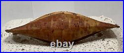 Antique 1920s Native American Model Birch Bark and Bentwood Canoe 6.5