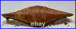 Antique 1920s Native American Model Birch Bark and Bentwood Canoe 6.5