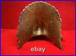 Antique Bronze Native American Indian Chief Arrowhead Dish