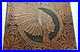 Antique Hand TOOLED LEATHER FOLK ART Rare ORIGINAL NATIVE American Indian Chief