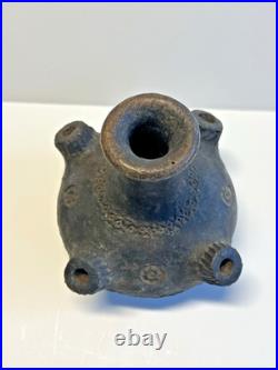 Antique Native American Indian Clay Pottery Sprouted Water Jug