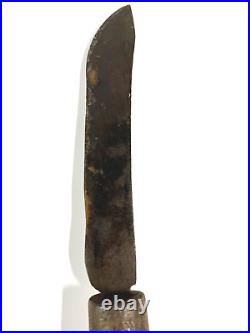 Antique Native American Indian Leather Scabbard & Skinning Knife 1880's to 1890