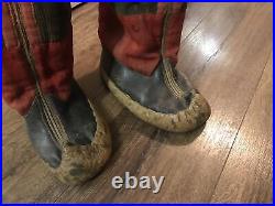 Antique Native American Indian Moccasins Boots Shoes Mukluks Armadillo Soles