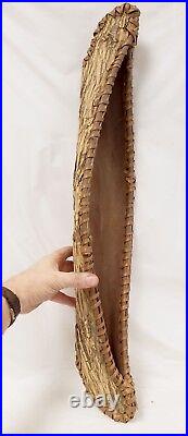 Antique Native American Indian Wood Bark Canoe