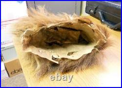 Antique Native American One of a Kind, Mandan Buffalo Hair and Skin Head Dress