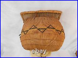 Antique Native American Vintage Cradleboard + Basket & Leather Indian Papoose