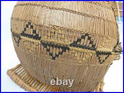 Antique Native American Vintage Cradleboard + Basket & Leather Indian Papoose